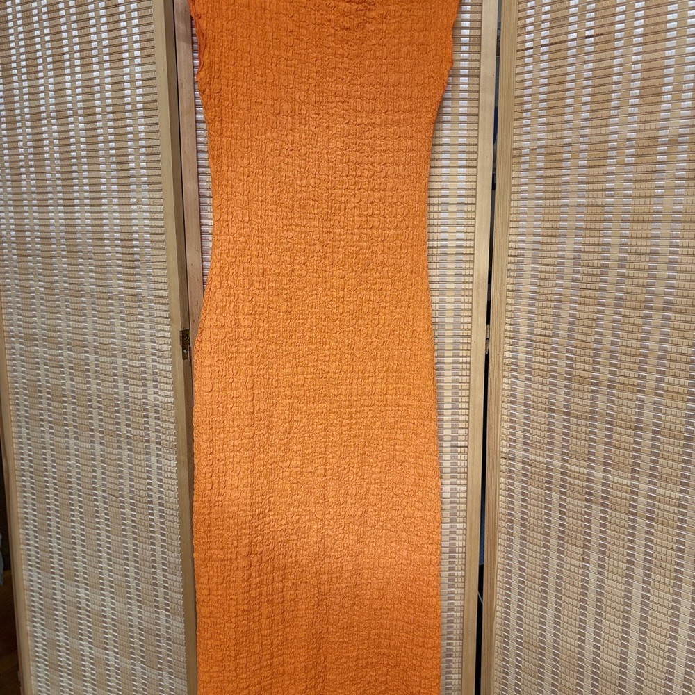 Zara Strapless Orange Dress